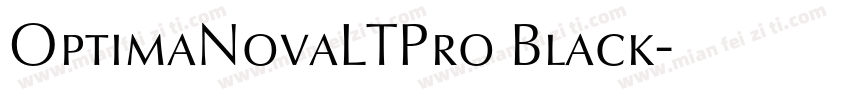 OptimaNovaLTPro Black字体转换